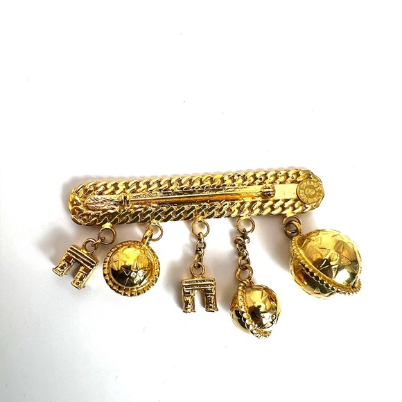 Celine Paris Gold Tone Brooch Arc de Triomphe - Picture 4 of 10
